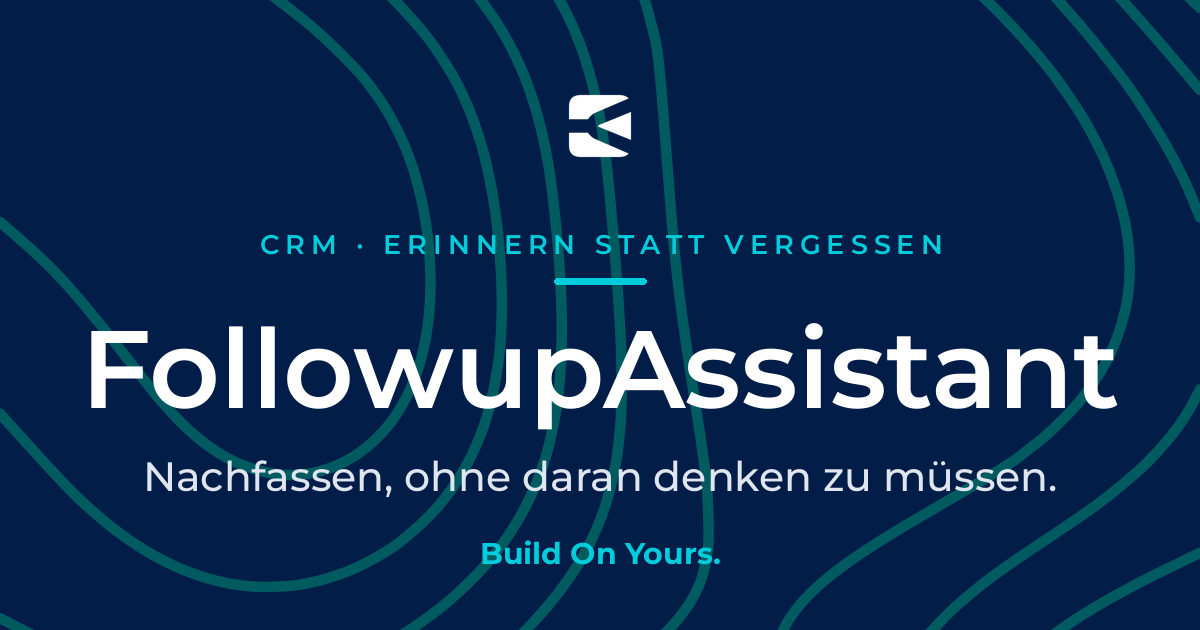 Titelgrafik zum FollowupAssistant der Bytefyord CRM Suite: offene Angebote nachfassen mit einem vorformulierten Text, den der zuständige Mitarbeiter prüft und selbst verschickt.