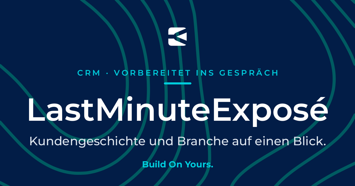 Titelgrafik zum LastMinuteExposé der Bytefyord CRM Suite: ein Kundengespräch vorbereiten mit einem kompakten Überblick aus den eigenen Systemen und aktuellen Branchentrends, abgerufen über Cleo.