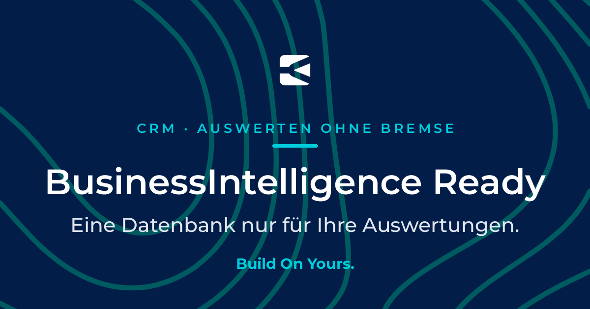 Titelgrafik zu BusinessIntelligence Ready der Bytefyord CRM Suite: Power BI an das ERP anbinden über eine eigene Reporting-Datenbank, die das Bestandssystem entlastet.